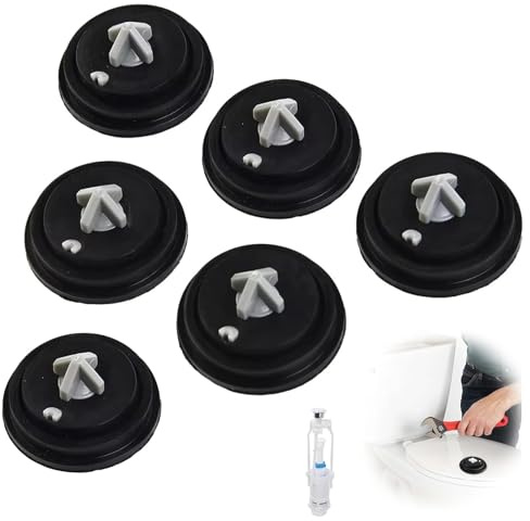 Spülkasten Ersatzteile: 6x Gummimembran Dichtung für Füllventil & Schwimmerventil, Kompatibel mit Geberit, Ideal Standard Siamp, WC Ventil Reparatur Set gegen Undichtigkeit