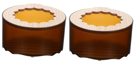 Kisangel 2pcs Hamster Bath Sandbox Container Pet Bathing Basin for Small Animals Gerbil Hamster Supplies Chinchilla Sand for Dust Bath