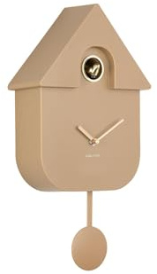Karlsson Wanduhr Modern Cuckoo ORO - Braun - 21.5x8.5x41cm | Rechteck - Modern - Kunststoff - Wanduhr Modern Wohnzimmer - Wanduhren - Kuckucksuhr