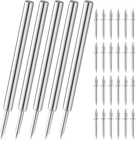 Healvian Clous de Finition à Double Tête Galvanisés 100 Pièces avec Filetage Simple, Manchon de Fixation Inclus, Invisibles pour Plinthes, Escaliers et Cadres de Porte, Installation Rapide