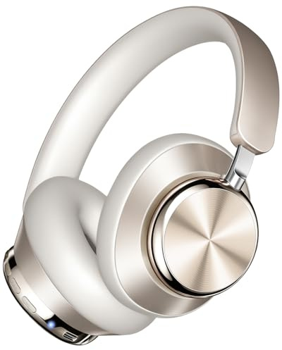Wentronic Y03 Active Noise Cancelling Bluetooth Headphones - Starlight | Over Ear, 6 EQ Music Mode, 48 Playtime, Wireless, Deep Bass with Soft Ear Cushion for Work, Travel, Gym, Office