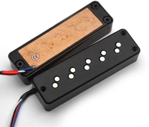 Dual Coil 5-strängad basgitarr pickup med Alnico 5 magneter staplad design för klar ton 108,5 x 32 mm (hals)