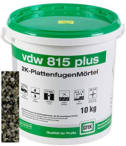 vdw 815 plus 2K-Fugenmörtel 10kg Basalt