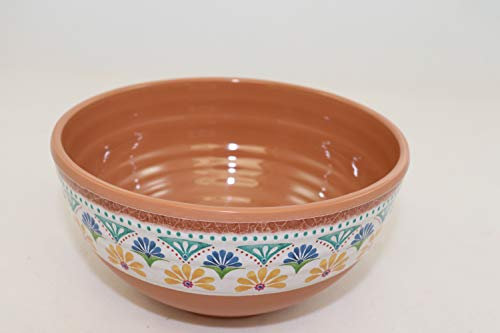 APS 84688 - Ciotola Arabesque, in melamina, diametro 15,5 cm, altezza 8 cm, decorazione interna: design spagnolo, decorazione esterna: effetto terracotta, 0,8 litri