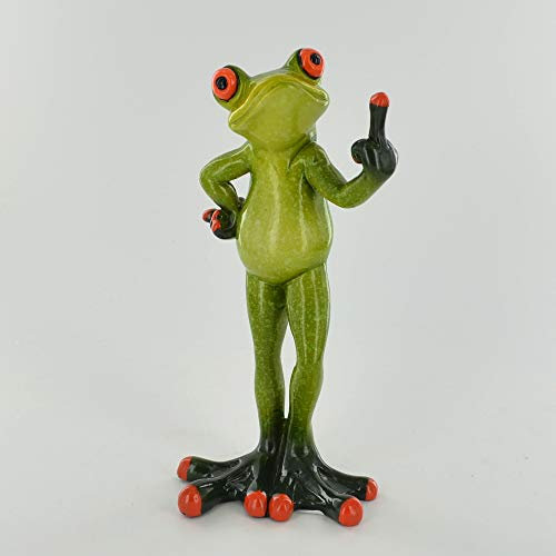 Prezents.com Comical Frogs - Middle Finger Small Resin Figurine Home Decor Funny Gift Idea