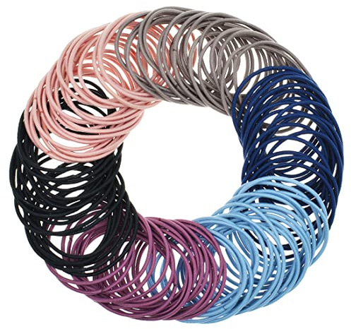 120 Pcs Hair Elastic Bands 6 Colors Hair Ponytail Holders Hair Ties Bobbles for Girls Women