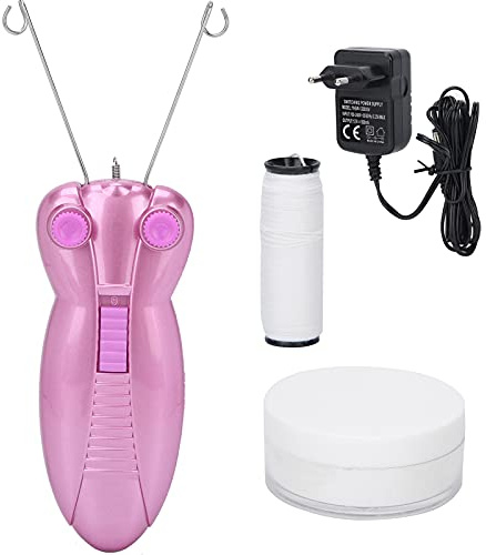Elektrisches Einfädeln Epilierer Frauen Gesichtshaarentferner, Baumwollfaden Gesicht Körper Epilierer, Rosa