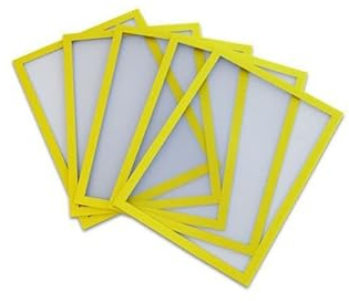Whiteboard Magnettasche A5 Gelb Set 5 Stück | Whiteboard Magnet Info Pocket | Whiteboard Magnetrahmen | Magnetischer Dokumentenhalter | Magnetische Info-Rahmen
