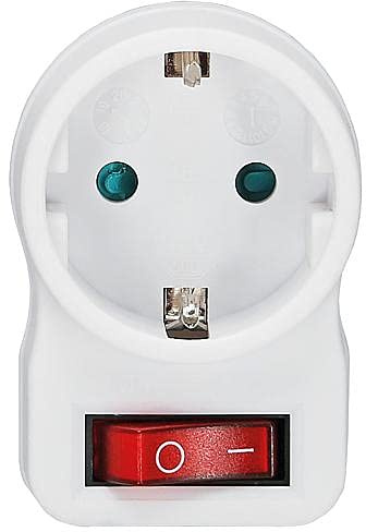 Zwischenstecker Adapter mit beleuchtetem Schalter