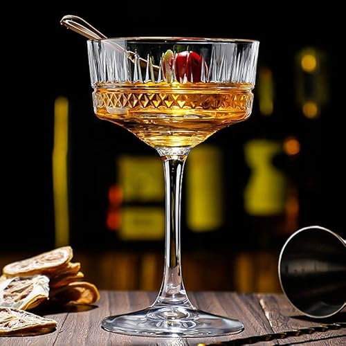 TEPOK Verres à Cocktail Gobelet Coupe à Champagne Verre à Dessert 240ml