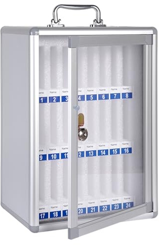 Handy Safe Metall 12/24/36/48/60 Slots Handy Transparent Türschloss Box Fabrik Schule Handy Aufbewahrungsschrank (24-2)