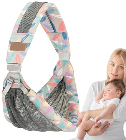 Yjkedfh Babytragetrage, Babywickel-Hüfttrage Seitlich Mesh Atmungsaktiv, One-Shoulder-Trage, Verstellbare Babytrage, Bequemes Und Atmungsaktives Babytragegerät Für Babys Bis 20KG