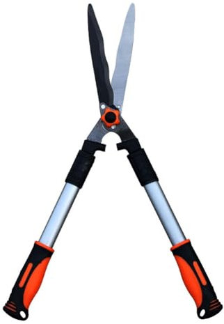 TINGTINGLI Tagliasiepi Professionali Regolabili, cesoie for Erba, cesoie manuali potatura, Manico telescopico Allungato con Lame in Acciaio Ondulate, for la potatura del Giardino(Wave)