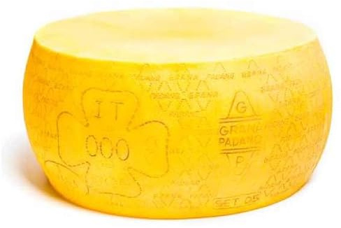 Generico Forma Formaggio Grana Padano con Contenitore o senza decorativo ideale per macellerie, salumerie e supermercati. (Forma senza Contenitore)
