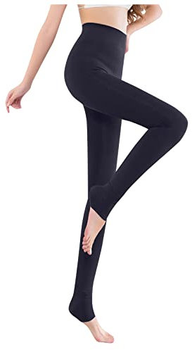 Strumpfhosen Ohne Fuß Damen Grosse Grössen, Warme Leggings Damen Winter, Bauchweg Abnehmen Winterstrumpfhose Damen Gefüttert Stützstrumpfhose Casual Tailliertes Sport Leggings Damen Booty Scrunch
