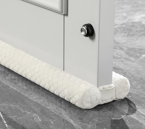 Ciieyuo® Door Draft Stopper – Premium Velour Under Door Gap Filler & Noise Blocker | Insert-Design Draft Stopper for Bottom of Door (30-36) | Blocks Cold, Noise, Dust – Easy Install, No Adhesive