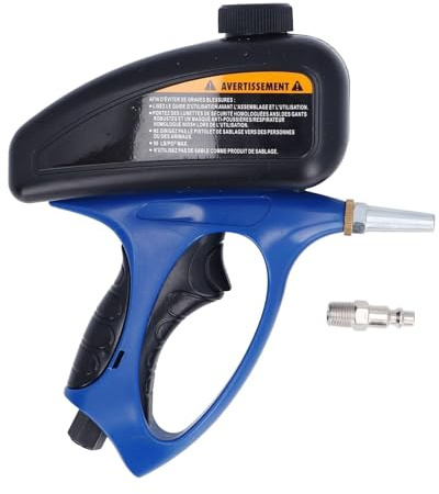 Sableuse portative à gravité, pistolet abrasif pneumatique 1/4 po, capacité de 510 ml, pression maximale de 90 psi, idéale for l'élimination de la peinture et de la rouille, le nettoyage et la gravure