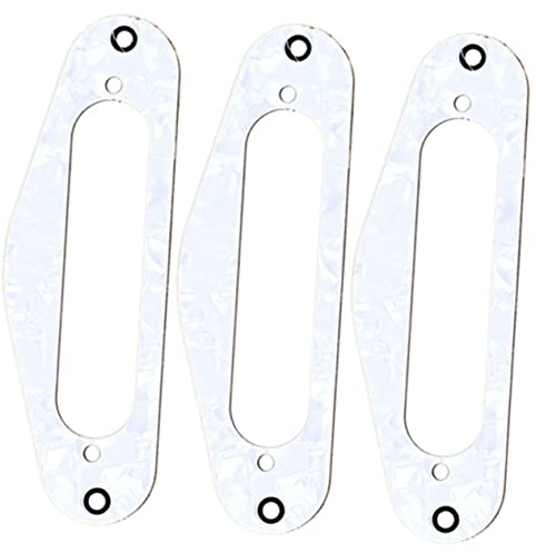 GOOHOCHY 3stücke Pickup- Gitarre Weiß Perle Schmaler Innenring Ersatz Für Single Coil Pickup Für Reparaturen Und Klangoptimierung