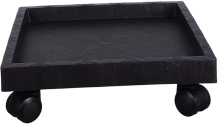 Gatuida Plant Stands Pallet Wheel Square Flower Pot Tray Plant Pot Trolley Pallet