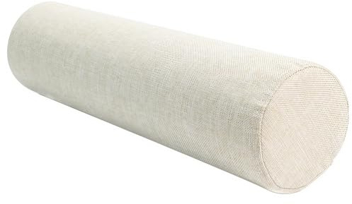 YHXAIQ Nackenrolle Body Pillow, Lange Runde Form Weich und Bequem Leinenstoff, für Kopf Rücken Beine und Yoga, Kissenrolle Bett Nackenkissen Schlafen(Beige,15 x 50 cm)