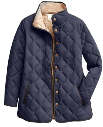 Chaqueta acolchada para mujer de talla grande, abrigos de invierno para mujer, abrigos acolchados gruesos y ligeros para mujer, abrigos de plumón con cuello volteado de moda, parka con capucha