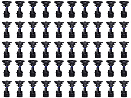 Irrigatore Giardino con Ugello Doppio, Spruzzatore Acqua Rotante 360 Gradi, Filettatura Maschio G1 / 2, 50 Pezzi - Annaffiatoio Automatico, Regolazione Flusso, Irrigatori da