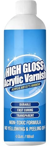 Acrylfirnis | 120 ml Schnelltrocknend, nicht vergilbend - Klarlack für Acrylfarben - für Maler, Hobbykünstler, Anfänger und Profis, Bastler, DIY, Kunst sowie Heimstudio