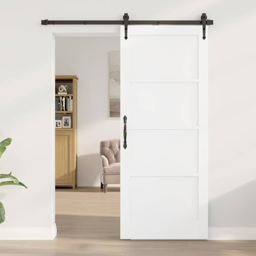 Puerta interior blanca, 83 x 202 cm, madera contrachapada