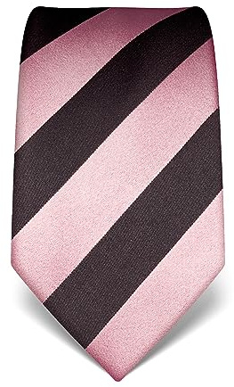 Vincenzo Boretti Corbata de hombre en seda pura, de rayas rosa
