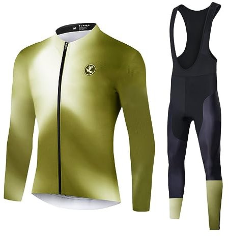 UGLYFROG Hombres Chaqueta de Ciclismo MTB Invierno Térmico Respirable Cómodo Manga Larga Maillots+Pantalones de Acolchado 3D para Hombres Conjunto Completo Equipo de Cycling FAXBY1901