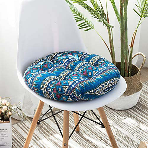 KongEU 2 Stück Esszimmerstühle Schaumstoffkissen Sitzkissen Sitzkissen für drinnen und draußen – rund – 40/45/50 cm – Stuhlkissen, Stil 4,40 cm