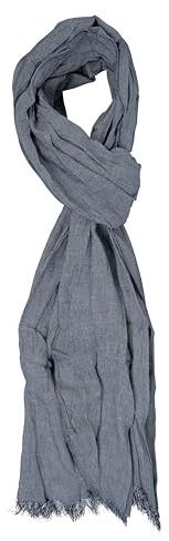 Gotby modisch-eleganter Schal Herren und Damen, Baumwollschal navy-weiß 50x180cm, Halstuch