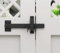 JUBEST Self Locking Gate Latch for Wood Fence Gate, Outswinging Pool Dog Gate Door Latches, Heavy Duty Black (GL02)