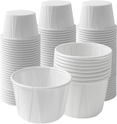Vakly Paper Souffle Cups 3/4 oz (0.75 oz) (500 Pack) – Small Disposable Medicine Cups & Portion Cups for Medication, Pills, Condiments, Food Tasting & Sample Serving