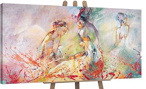 YS-Art Abstrakt Stil Acrylbild Heißer Sommer Akt Kunstwerke gerahmt