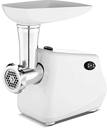 Hachoir à viande électrique Hachoir à viande électrique domestique Machine à battre la viande entièrement automatique pour la maison ou la fête (Couleur : Blanc Taille : Taille unique) (Couleur :