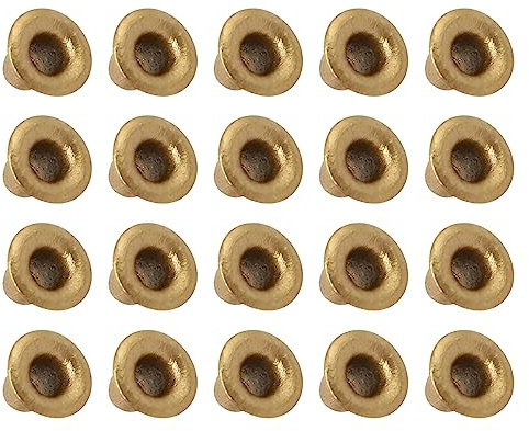METALLIXITY Genom hålnitar (M2 x 3 mm) 100 st mässingpläterad metall ihåliga nitmuttrar – för PCB-plattor guldton