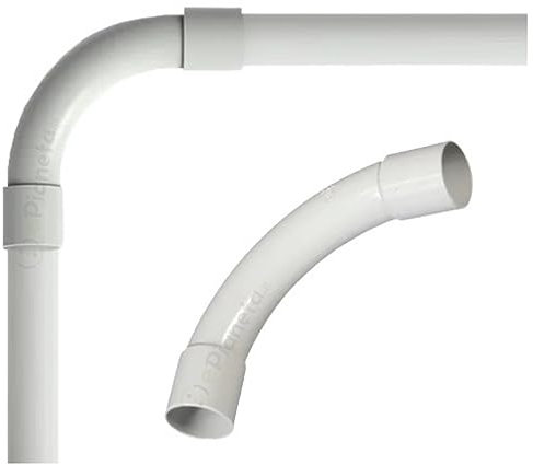 6PZ CURVA di raccordo 90° per tubo rigido Ø 20 mm IP40 in PVC grigio RAL 7035
