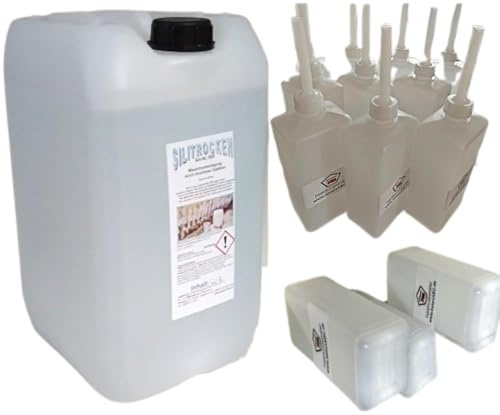 Keller Wände nass? Horizontal Sperre-Injektion Set gegen feuchtes Mauerwerk 10L +10 Behälter