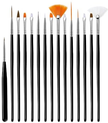 BinPhorm Pinceles para Pintar Pasteles,15 PCS Pinceles para Tartas con Fondant Pincel de Decoración de Pasteles para Tartas Galletas Postres de Bricolaje