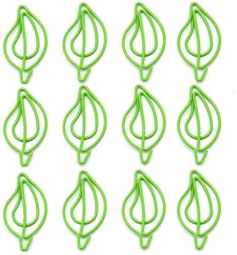 Büroklammer-Lesezeichen, niedliche Blattform, Monstera-Büroklammern, Seitenmarkierungen für Notizbücher, Sammelalben, Datei-Organizer, Grün, 60 Stück