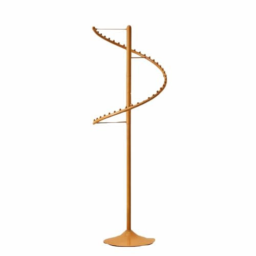 XPLKQXE Kleiderständer Mit Spiraldesign, Freistehender Kleiderständer Aus Metall, Tragbare Regale Für Den Einzelhandel Zum Aufhängen Von Kleidung, Schlafzimmer (Farbe : Gold, Größe : 45x180cm/17.7x7