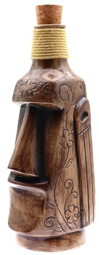 Tiki-Flasche aus Keramik, Moai-Statue, Nachahmung der Monolithen der Osterinsel, Dekoration für den Innen- und Außenbereich, Haus, Küche, Bar, Cocktail, Flaschen, Cocktail, Getränke, Flüssigkeit