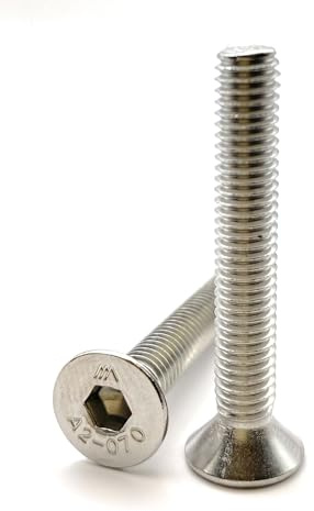 Schrauben M6 x 40 mm, Senkkopf BTR aus Edelstahl A2 | Ø 6 x 40 mm – M6 x 40 mm | FHC Innensechskant (Inbusschlüssel) ISO 10642 / DIN 7991 | Schrauben Edelstahl A2 (V2A/304): 50 Stück Premium Fixation