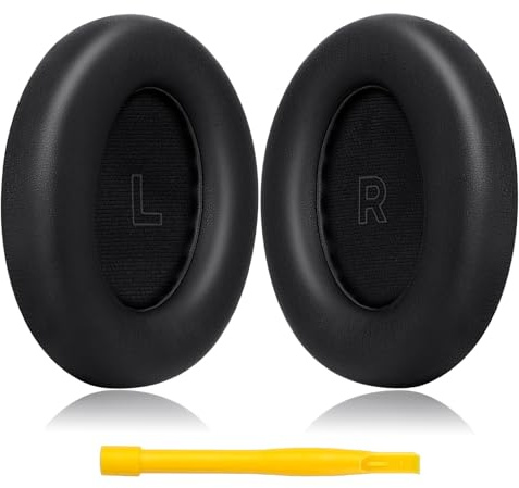 YOCOWOCO Replacement Ear Pads for Bose QC Ultra & QC Ultra 2, Black | Upgraded Memory Foam Ear Cushions with Soft Protein Leather for Enhanced Comfort and Noise Isolation