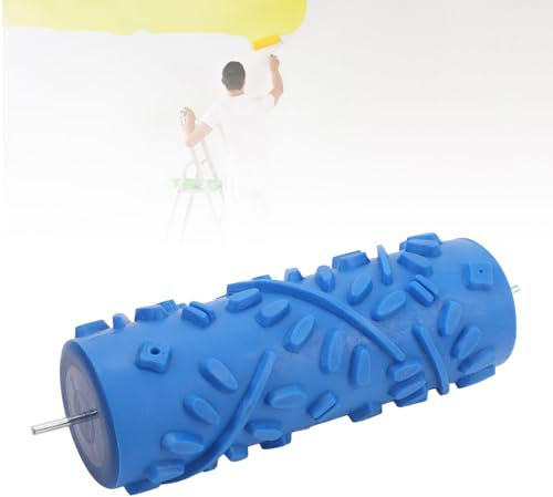 LUCKDANO Textur-Gummiroller, Gemusterter Farbroller, Gummi-Texturroller für Wände und Decken, Dekoratives Wandmalwerkzeug mit Waschbarem Material, Wiederverwendbar für