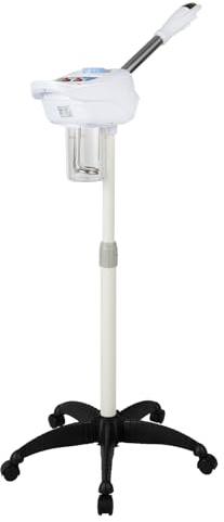 Sauna facial 800 W avec support et roues, hauteur réglable 78,7-105,5 cm, réservoir d'eau 800 ml, pour cliniques cutanées, spas, salons