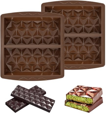 Moule à chocolat Dubaï, 2 pièces Moule Turron Silicone, Moule Tablette Chocolat, Moules Chocolat (moule chocolat B)