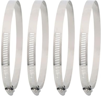 Dinghaole 4 Pièces Colliers de Serrage Réglables en Acier Inoxydable,304 Collier Serrage Métallique Collier Durite,Colliers de Serrage Metallique Inox,Tuyau Clips Réglable,pour Tuyaux D'eau,Plomberie