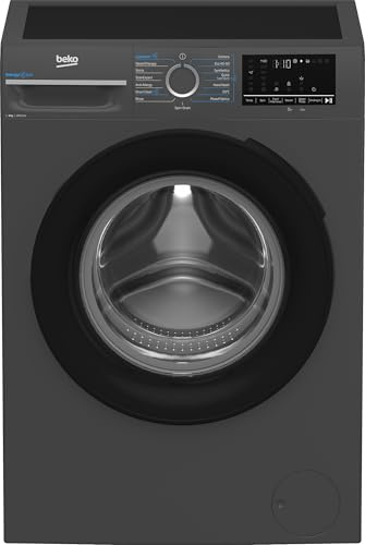 Beko 8 Kg Front Loading Washing Machine, 1400 RPM, 15 Programmes, LED Display, A Energy Rating, Anthracite